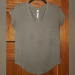 Green tee with back detailing